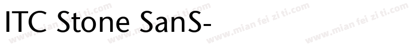 ITC Stone SanS字体转换